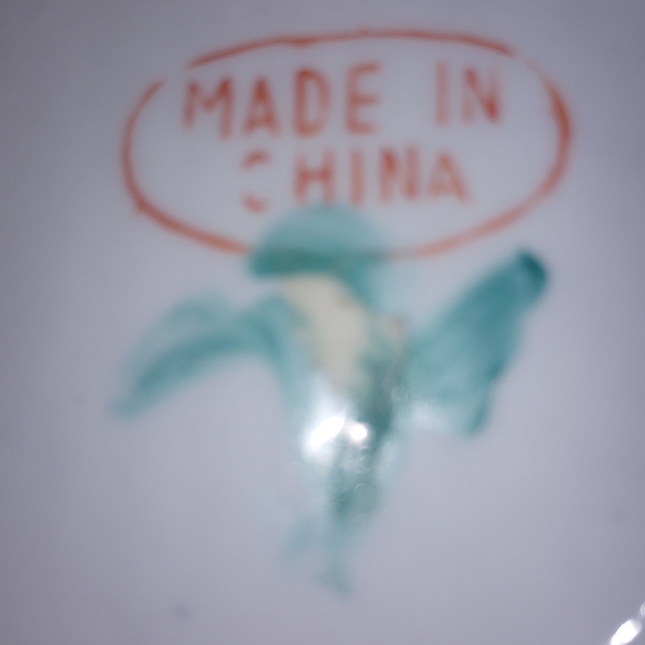 Vintage Chinoiserie Floral & Butterflies Ceramic Vase w Pink Green Accents EUC - Picture 8 of 11